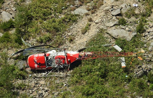 Der Helikopter ist in der Salvan-Schlucht abgestürzt.