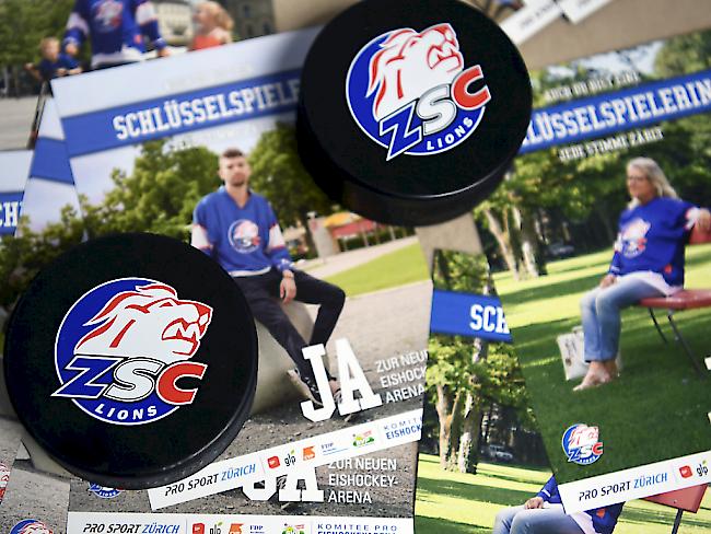 Der intensive Einsatz der Werbemittel hat sich gelohnt: Das Zürcher Stimmvolk sagt Ja zum neuen Eishockey-Stadion der ZSC Lions in Zürich-Altstetten.