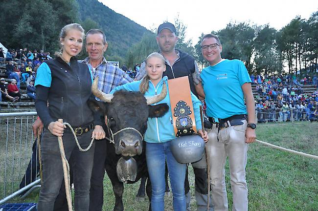 Die OK-Gemeinde Ausserberg konnte sich über eine «Trichja» freuen. «Sina« der Familie Leiggener holte sich den fünften Platz in der Kategorie 1. 
