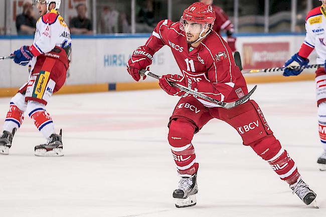 Oberwalliser Power auf Waadtländer Eis: Yannick Herren stürmt mit der Nummer 11.