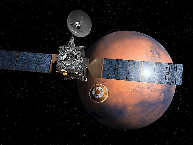 Die Mars-Sonde der ESA ist auf dem roten Planeten gelandet. Sie sendet aber keine Signale aus.