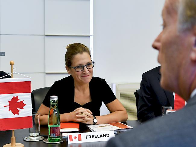 Die kanadische Handelsministerin Chrystia Freeland hat am Freitagnachmittag das Scheitern der Gespräche mit der belgischen Region Wallonien zum Freihandelsabkommen EU-Kanada (Ceta) verkündet. (Archiv)