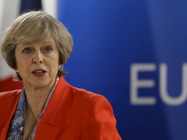 Die britische Regierungschefin Theresa May vor zwei Tagen in Brüssel
