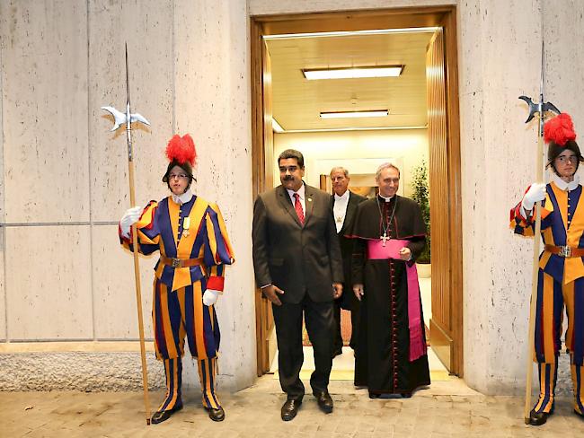 Maduro anlässlich seiner Papstaudienz in Rom: Der Vatikan will in der politischen Krise in Venezuela vermitteln.