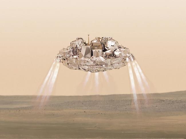 Wegen einer Software-Panne zündeten die Triebwerke des Mars-Landemoduls "Schiaparelli" viel zu kurz. Es stürzte entsprechend mit viel zu grosser Geschwindigkeit auf die Planetenoberfläche.
