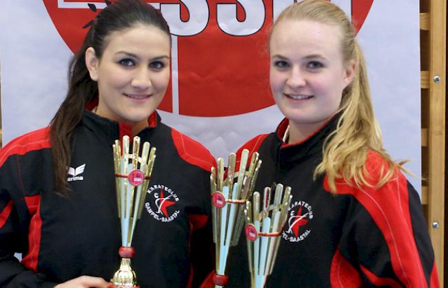 Die beiden erfolgreichen Karate-Frauen: Chantal Steiner und Nathalie Schmidt.