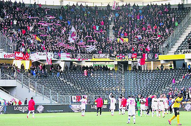 Fanboom in der Fremde: Beim Auswärtsspiel bei YB waren zahlreiche Walliser im Stadion.