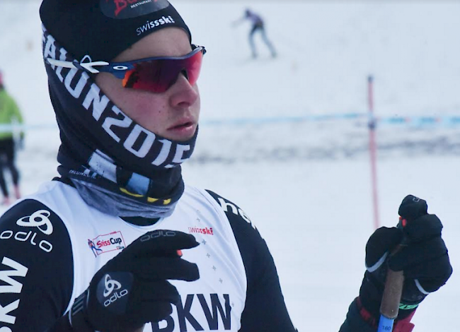 Schöner Erfolg: der Obergommer Dario Imwinkelried holte sich am Wochenende an den Schweizer Langlaufmeisterschaften zwei Titel bei den Junioren.