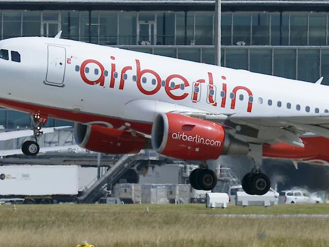 Airberlin will ihre Schweizer Tochtergesellschaft Belair liquidieren. Die Mitarbeitenden sollen für ein Jahr weiterbeschäftigt werden. (Archivbild)