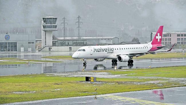 Nach Testphase. Die Helvetic Airways soll im Auftrag der Swiss auch im nächsten Winter wieder Flüge von Sitten nach London anbieten.