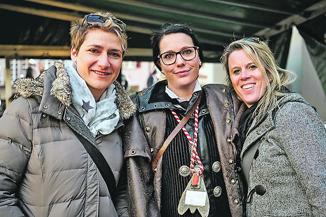 Susi Lengen (45) aus Naters, Josiane Zuber (36) aus Visp, und Sandra Brunner (43) aus Naters