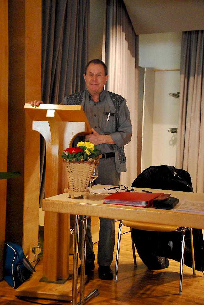 Clemens Wyssen brachte den Anwesenden die Vereinsgeschichte näher. 