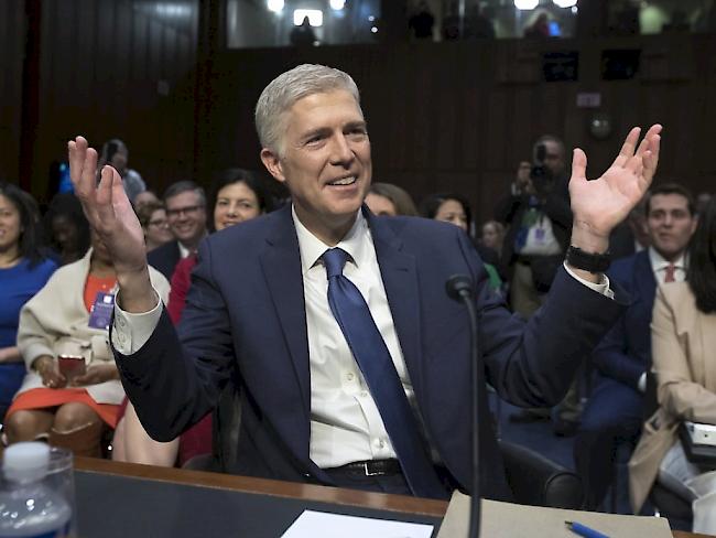 Neil Gorsuch am Montag vor dem Justizausschuss des US-Senats.