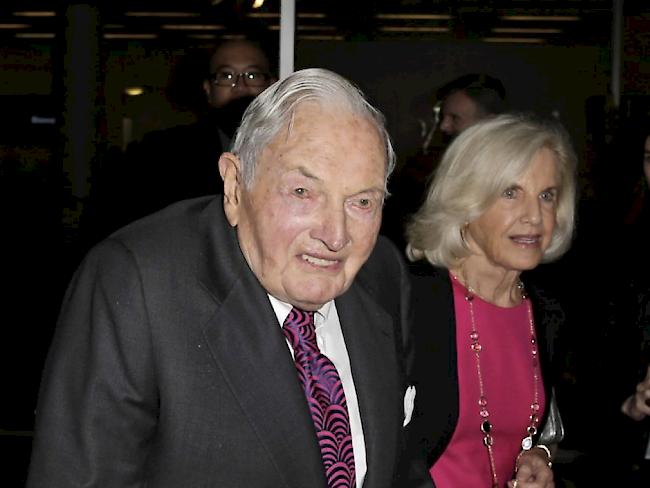 David Rockefeller - hier im Juni 2015 - wurde 101 Jahr alt. (Archivbild)