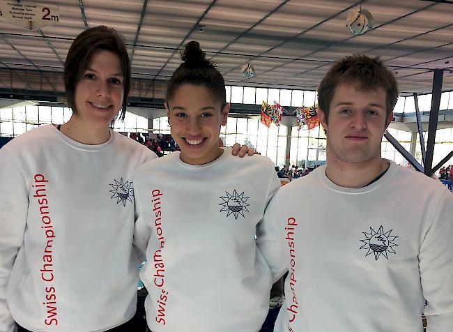 Club de Natation de Sierre,Trainerin Coralie Nanchen, Sarah Vuillermoz, Alfons Brigger.