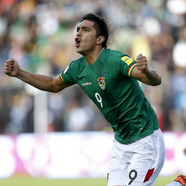 Marcelo Moreno sorgte mit dem Tor zum 2:0 für die Entscheidung in der Partie zwischen Bolivien und Argentinien in La Paz