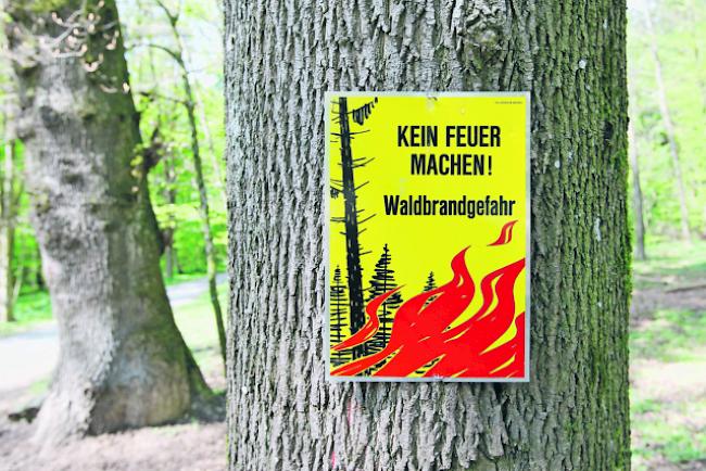 Zu trocken. Einzelne Gemeinden im Wallis haben ein Feuerverbot unter freiem Himmel verhängt.