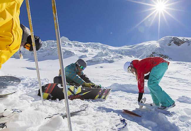 Tolle Pistenverhältnisse in Saas-Fee: Circa ein Drittel mehr Wintersportler waren unterwegs.