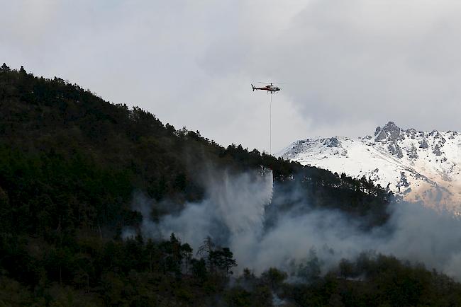 Zwei Helikopter der Air-Glaciers standen im Einsatz.