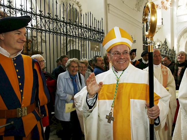 Vitus Huonder wurde im September 2007 im Kloster Einsiedeln zum Bischof geweiht. Jetzt hat er dem Papst aus Altersgründen den Rücktritt angeboten.