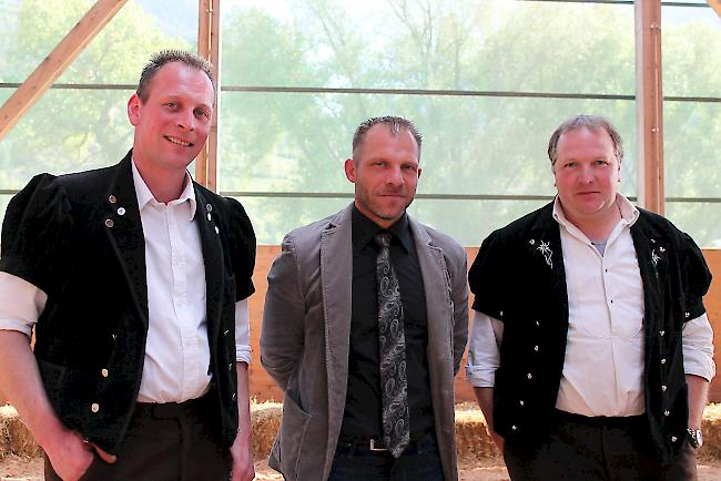 Die Experten Bernhard Hadern, Christoph Rüegsegger und Stefan Schumacher richteten über die Kühe. 