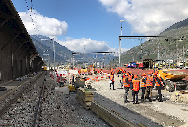 Startschuss. Die SBB investiert in den Standort Brig 14 Millionen Franken.