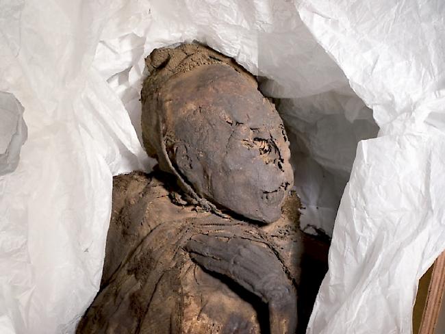 Der internationale Museumstag vom nächsten Sonntag steht unter dem Motto "Sensible Themen". Eines davon sind Mumien, wie sie derzeit das Kunsthistorische Museum in Delsberg zeigt. (Handout)