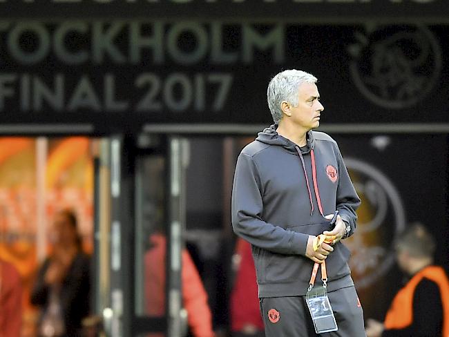 José Mourinho schaut sich das Stockholmer Stadion an, in welchem der Europa-League-Final von Manchester United gegen Ajax Amsterdam stattfinden wird