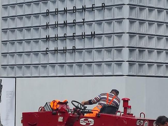 Der Erweiterungsbau zum Bündner Kunstmuseum: Nach der Fertigstellung wurde das Direktorium zur Baustelle.