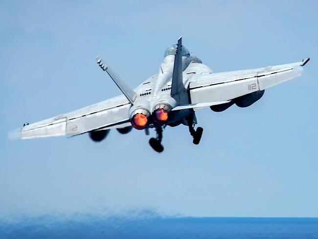 Eine F/A-18E wie auf dem Bild schoss den syrischen Kampfjet ab. (Archiv)