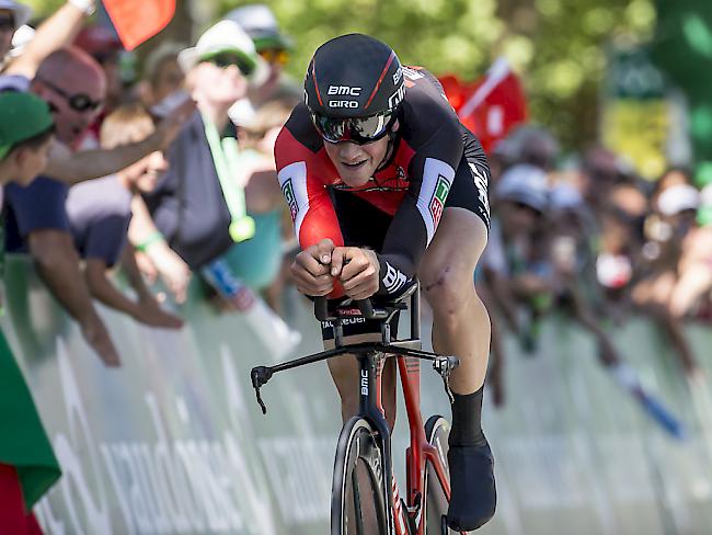 Stefan Küng - hier beim Zeitfahren an der Tour de Suisse in Schaffhausen - sicherte sich seinen ersten Meisteritel im Kampf gegen die Uhr