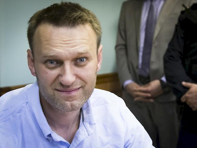 Der Oppositionspolitiker Alexej Nawalny darf nicht bei den russischen Präsidentschaftswahlen kandidieren. (Archiv)