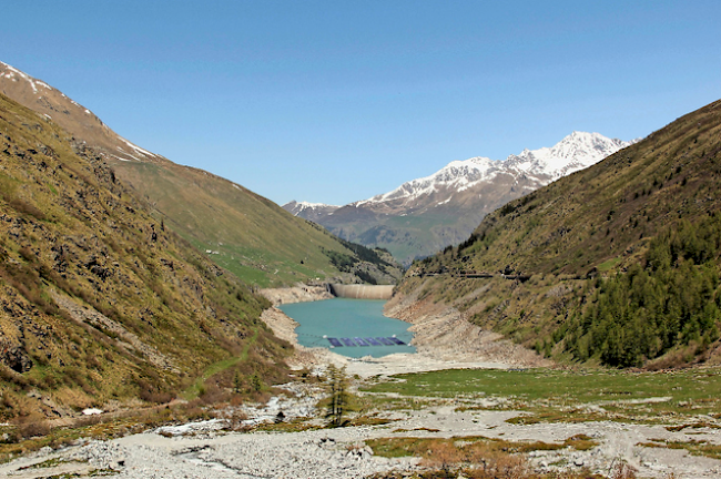 Visualisierung der geplanten Testanlage auf dem Lac des Toules.