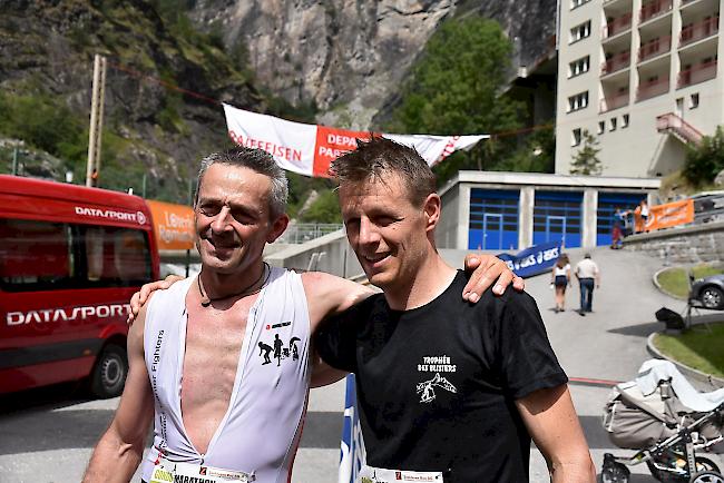 Werner Jordan, links, konnte sich beim Gondo Marathon gegen Daniel Berchtold durchsetzen.
