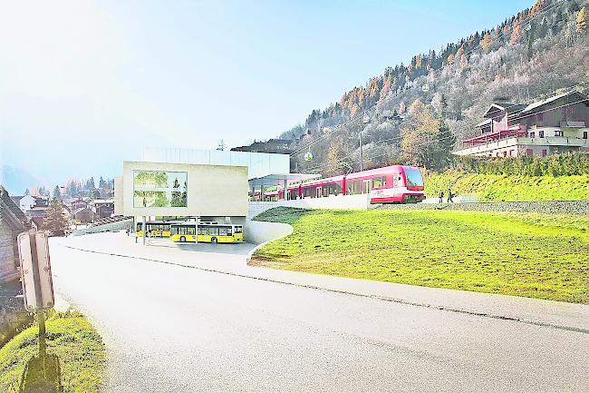 Aufgrund von hängigen Einsprachen könnte der Baubeginn des ÖV-Hubs Fiesch verzögert werden.