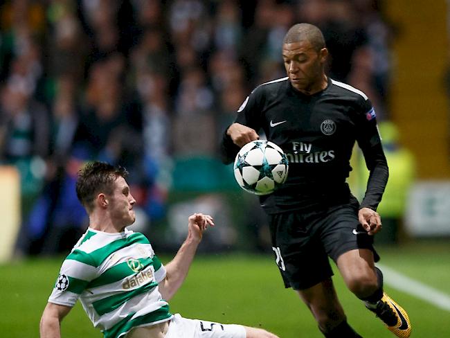 Gross eilt Klein davon: PSG-Mbappé gegen Celtics Anthony Ralston