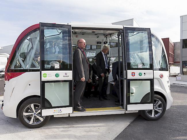 Solche Busse verkehren in Marly. Sie verbinden die Station Marly Cité mit dem Innovationszentrum.