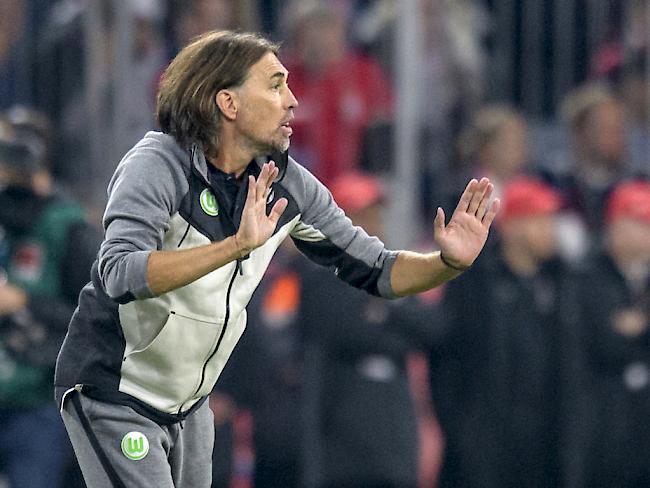Einen Punkt gegen Bayern München: Der Schweizer Trainer Martin Schmidt ist mit Wolfsburg nach zwei Spielen noch ungeschlagen