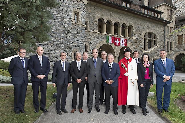 Gruppenfoto der Delegation aus Italien und aus dem Wallis