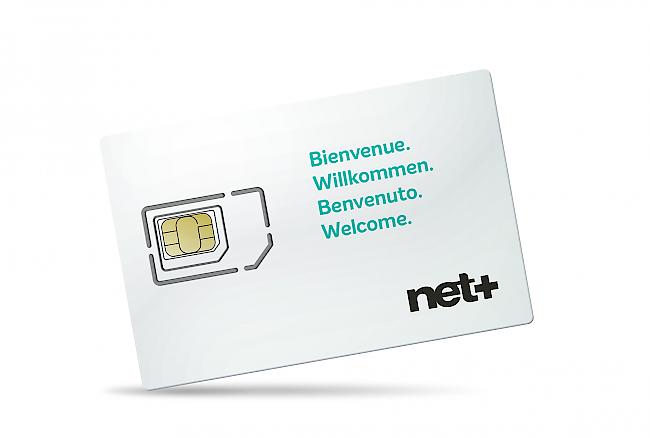 Neu im Geschäft. Die SIM-Karte von Net+.