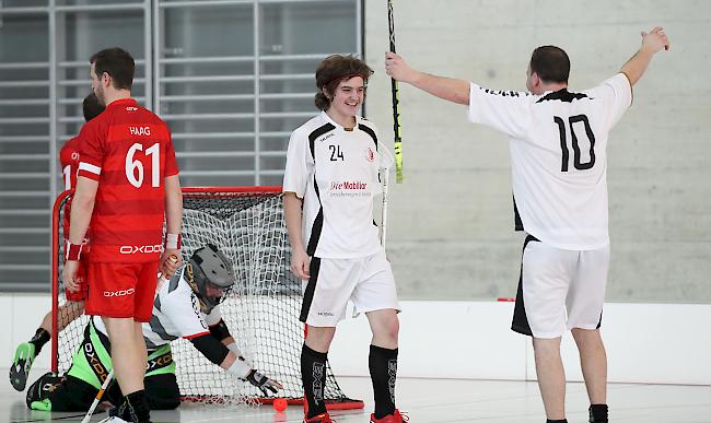 Viel zu jubeln. Die Herren der Visper Lions hatten im 3.-Liga-Match gegen Wohlen ein gutes Händchen.