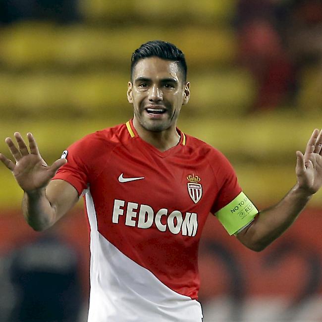 Traf gegen Caen mit dem Foulpenalty zum 2:0 zum bereits 13. Mal in dieser Saison: Monacos Kolumbianer Radamel Falcao