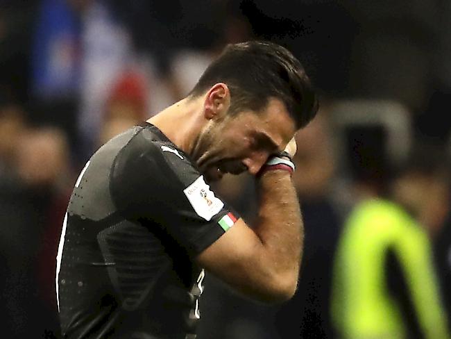 Niedergeschlagen wie ganz Fussball-Italien nach dem Verpassen der WM: Gianluigi Buffon
