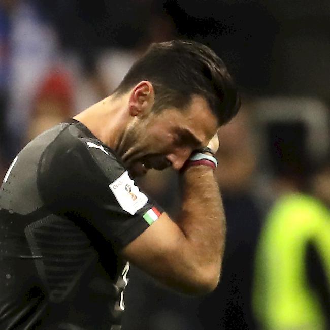 Niedergeschlagen wie ganz Fussball-Italien nach dem Verpassen der WM: Gianluigi Buffon