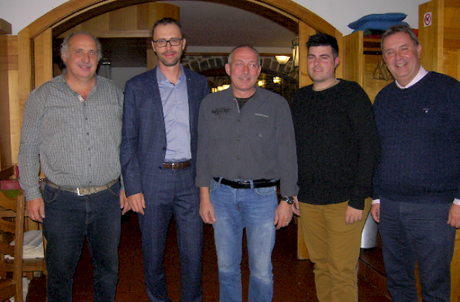 Vorstand der CSP Brig-Glis-Gamsen-Brigerbad (von links): Alexander Allenbach, Willy Loretan, Christoph Glaisen, Gianni Jacopino und Roland Lüthi. Es fehlt Roger Schmid.