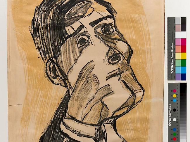 Zählt zu den Exponaten der neuen Ausstellung in Davos: Selbstbildnis des österreichischen Expressionisten Oskar Kokoschka.