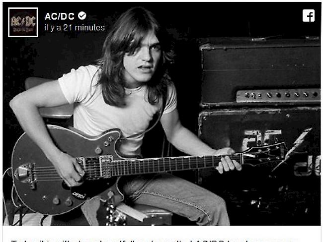 Der AC/DC-Gitarrist Malcom Young ist laut einem Facebook-Post der Band gestorben. (Archivbild)