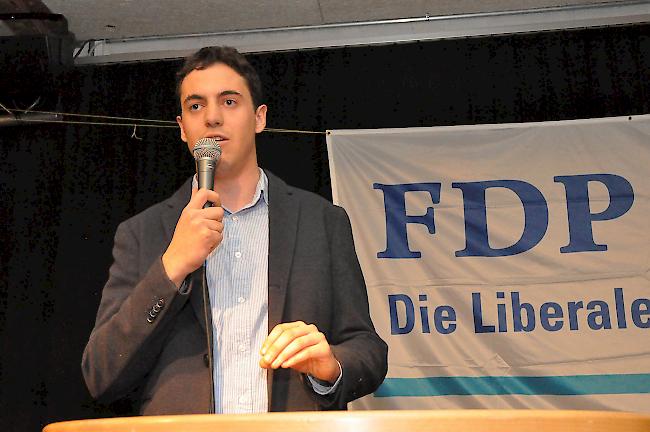 Jonas Egli, Präsident der Oberwalliser FDP-Sektion.