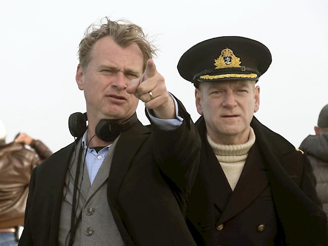 Das Kriegsdrama "Dunkirk" mit Christopher Nolan (l) und Kenneth Branagh (r) ist für die Golden Globes 2018 nominiert. (Archiv)