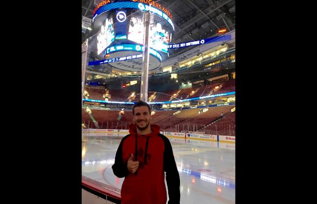 «Mein Besuch in der Rogers Arena, dem Zuhause der Vancouver Cannucks, bei ihrem Spiel gegen Nico Hischiers New Jersey Devils.»